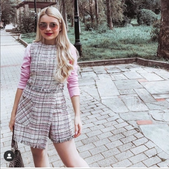 NWOT BLOGGERS FAVORITE TWEED SKORT DRESS— Zara - Picture 3 of 13